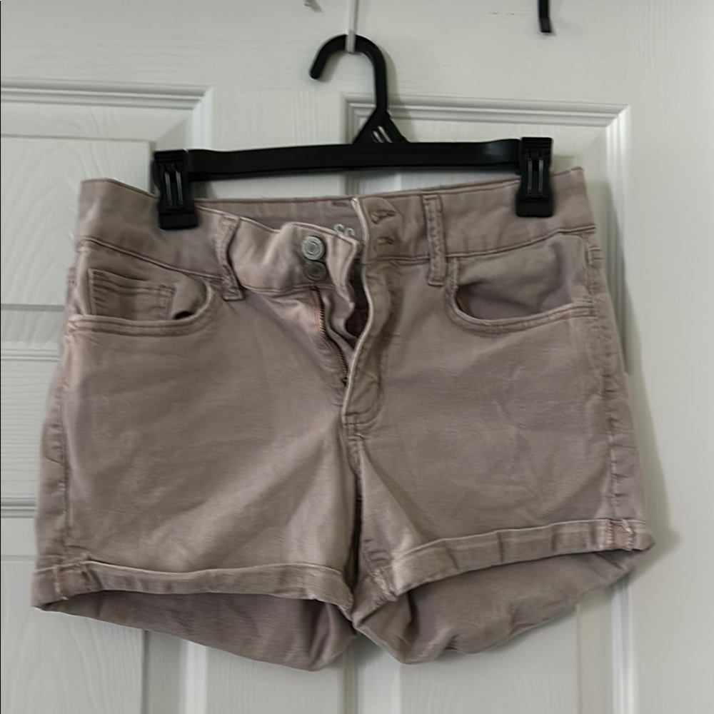 SO Tan Jean Shorts with Relaxed Fit and Belt Loops